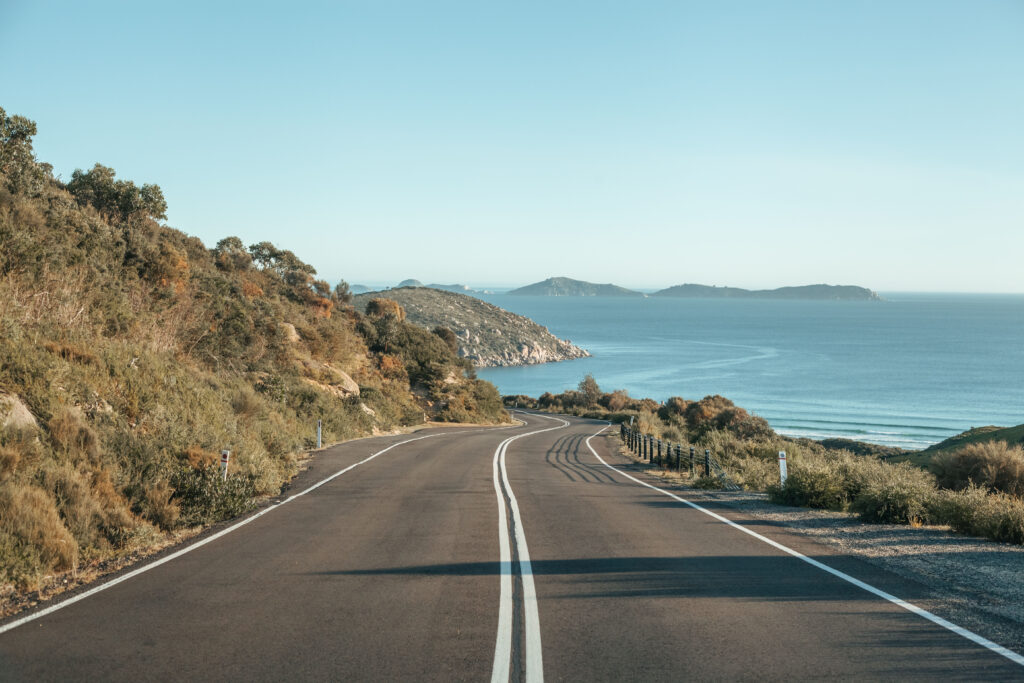 The road through Wilsons Prom National Park